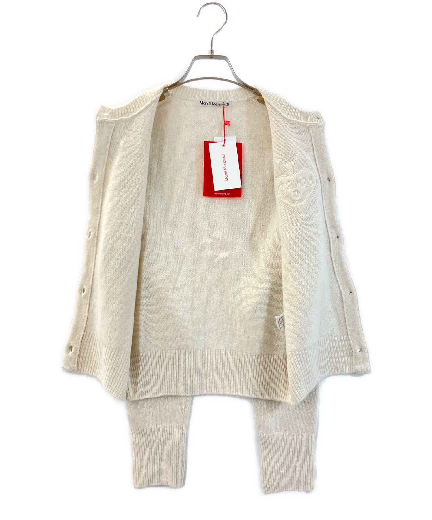 Mardi Mercredi アイボリー カーディガン 中古・古着通販】MARDI MERCREDI (マルディメクルディ) 厚手