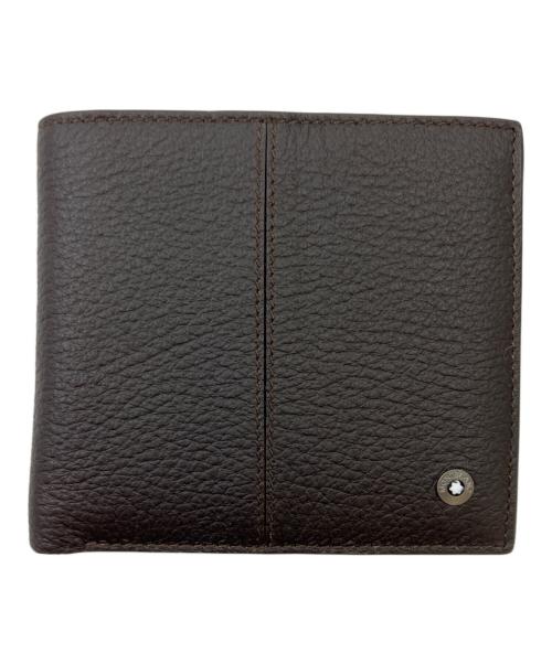 【新品未使用】モンブラン 二つ折り財布 ブラウン 中古・古着通販】MONTBLANC (モンブラン) 2つ折り財布 ダークブラウン