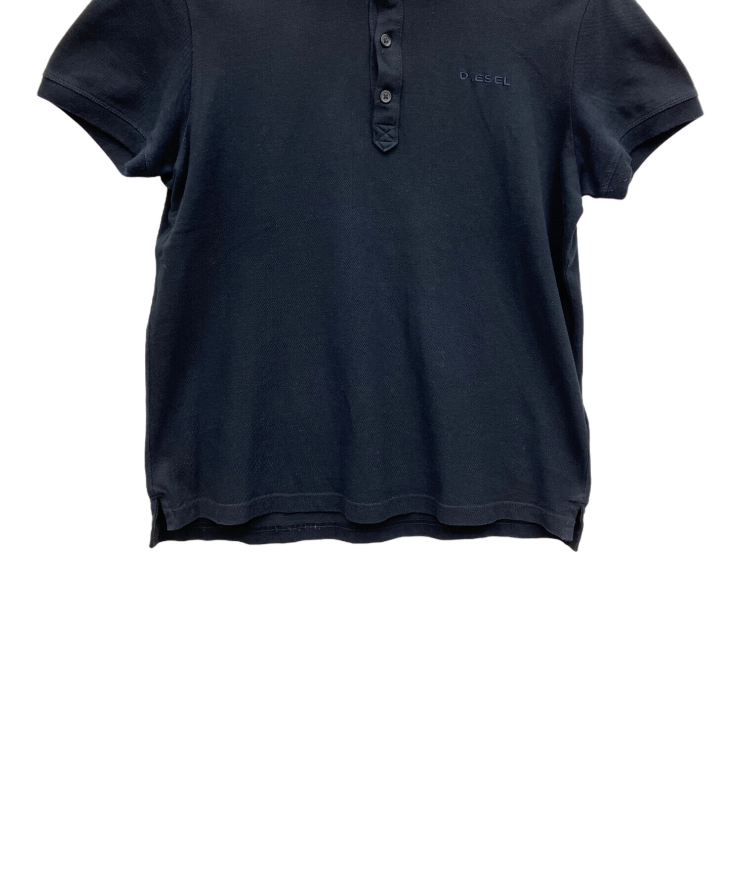 中古・古着通販】DIESEL (ディーゼル) ポロシャツ ブラック×ブルー