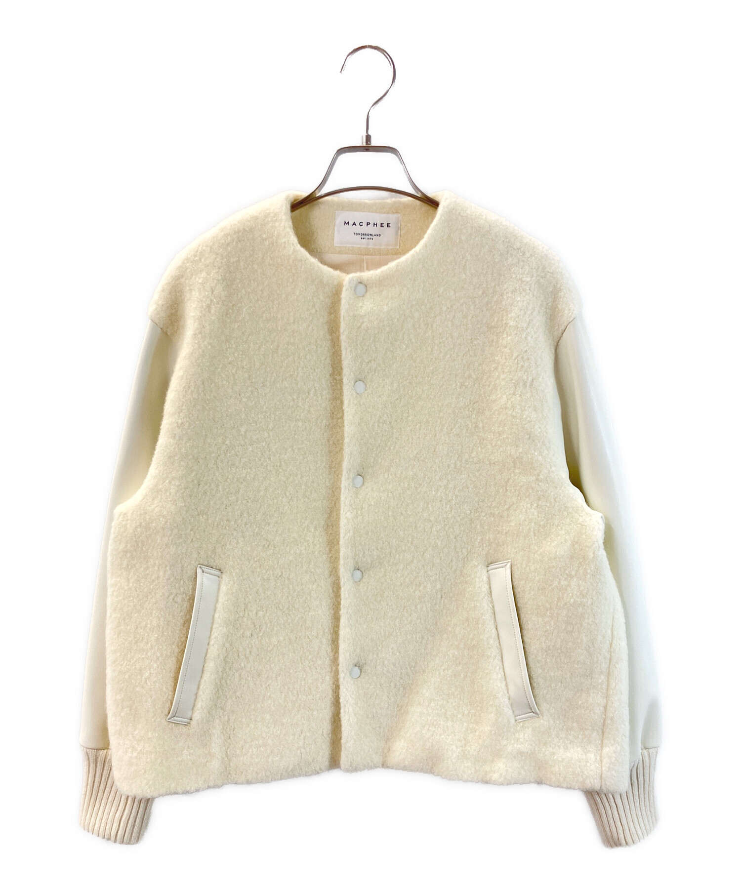 シープパイルノーカラーブルゾン MACPHEE ブルゾン マカフィー MACPHEE