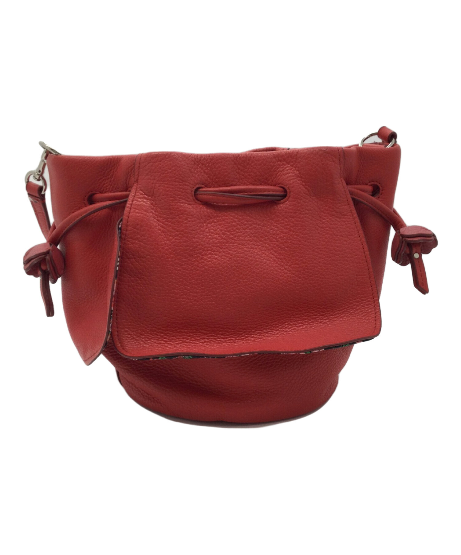 中古・古着通販】COACH (コーチ) 巾着ショルダーバッグ レッド 