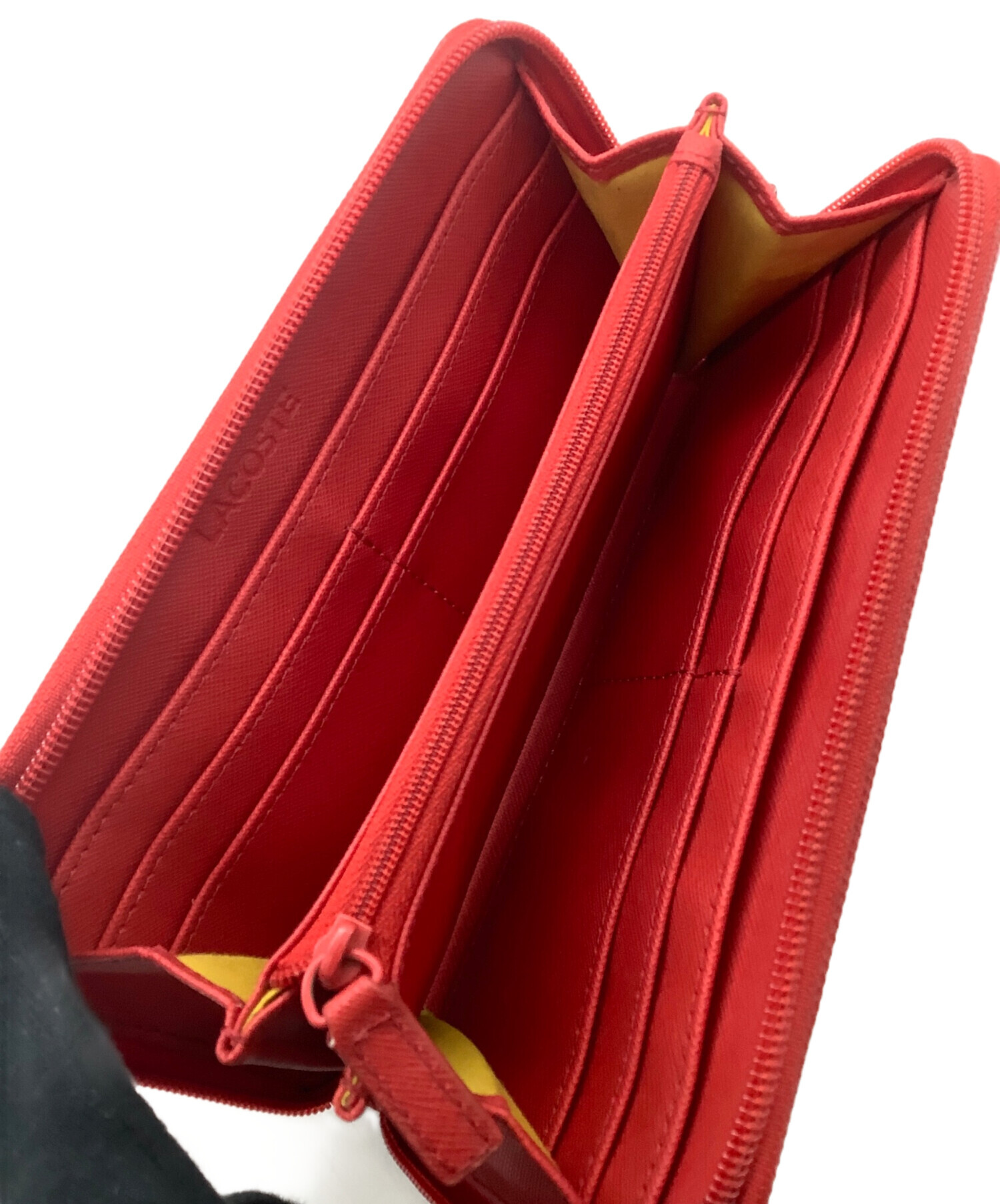 中古・古着通販】LACOSTE (ラコステ) 長財布 レッド｜ブランド・古着