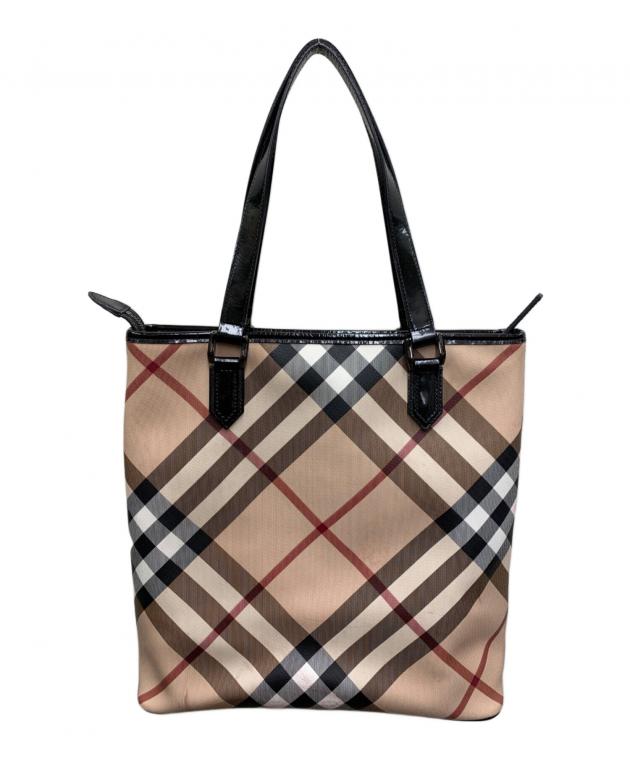 美品バーバリーBurberry ベージュ トートバッグ本物 Amazon | [BURBERRY] バーバリー トートバッグ ミディアム