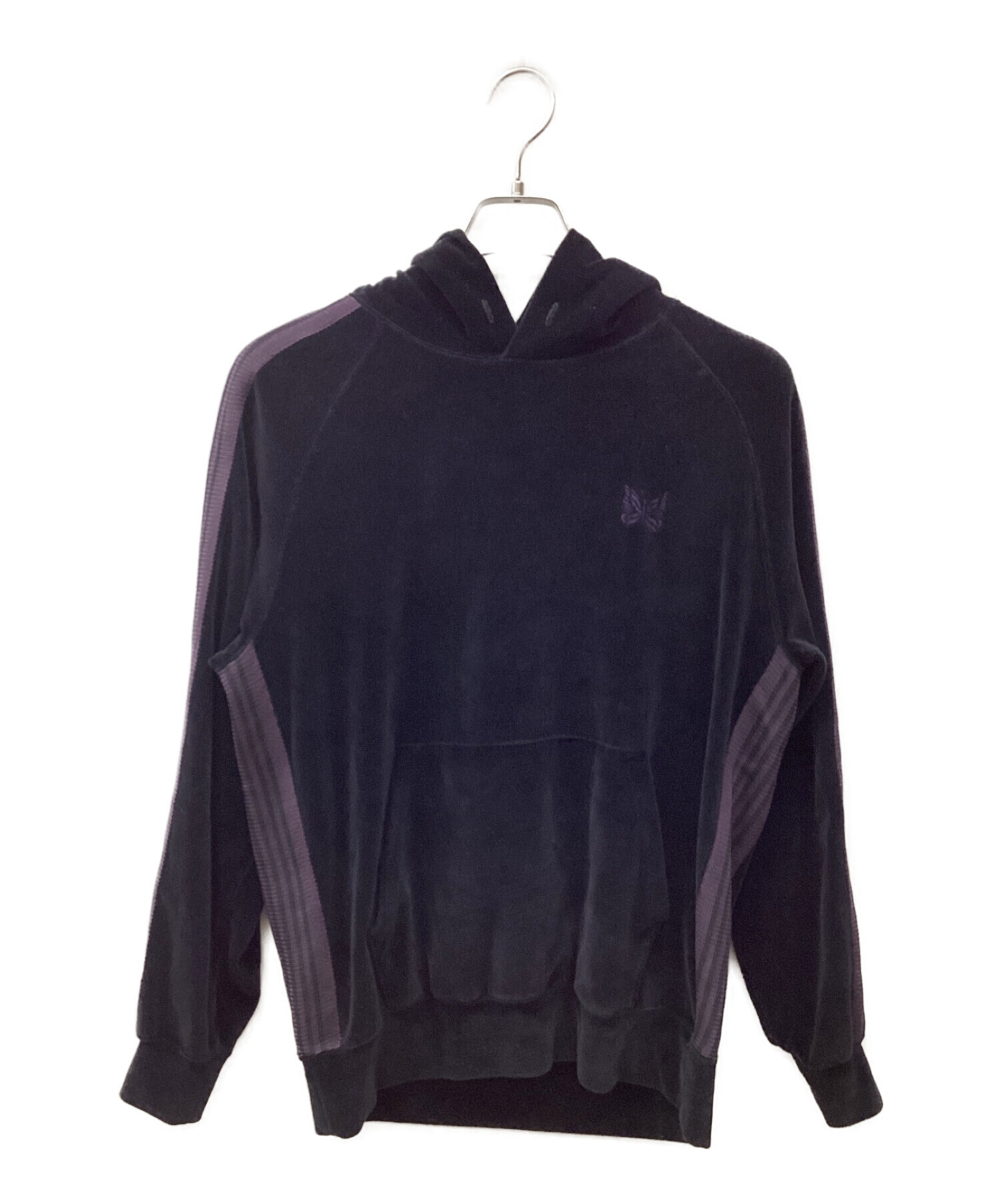 Needles ブラック ベロア パーカー M 中古・古着通販】Needles (ニードルズ) ベロアパーカー ブラック