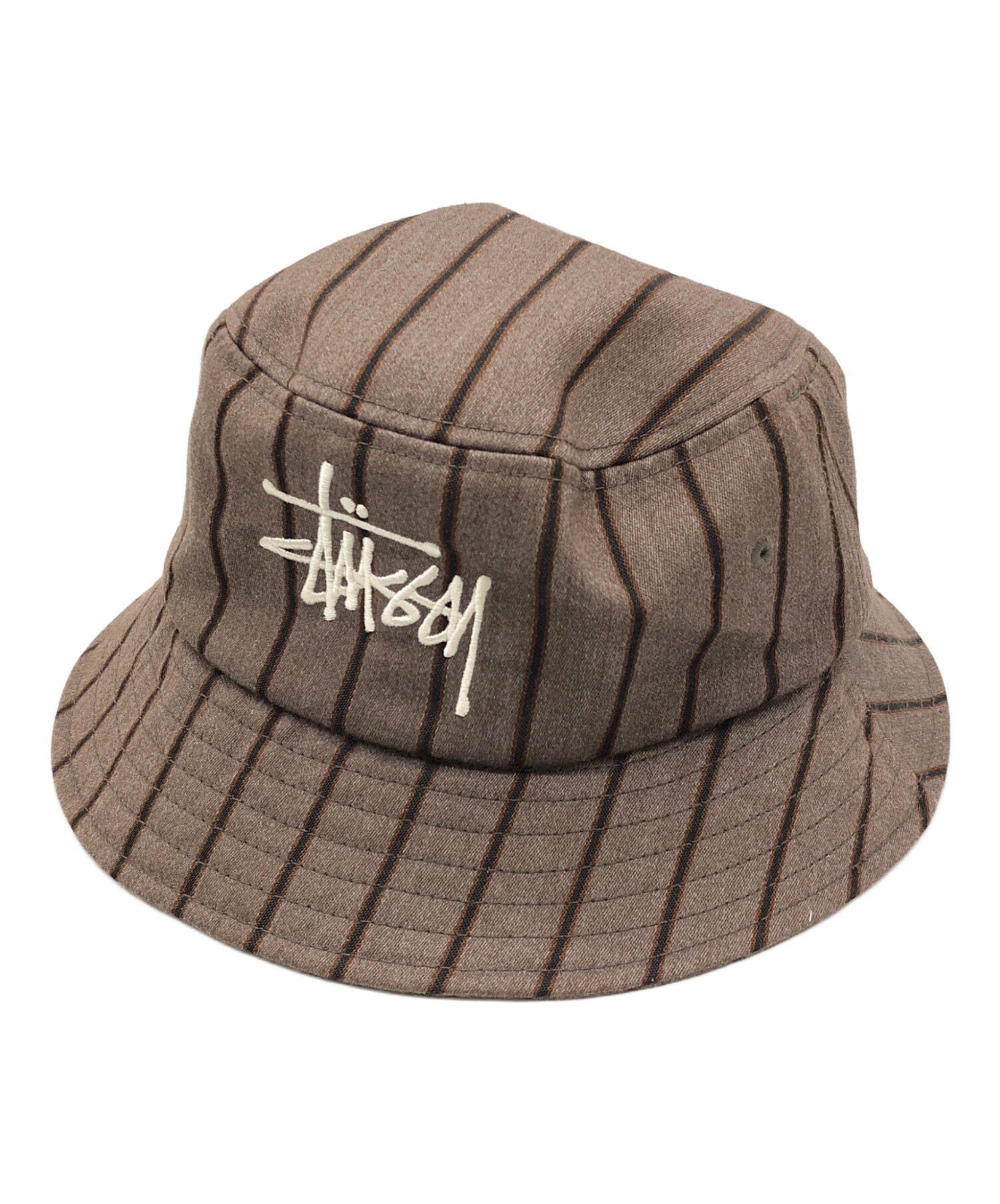 ブラウン Stussy ステューシー バケットハット 90年代ヴィンテージ Old