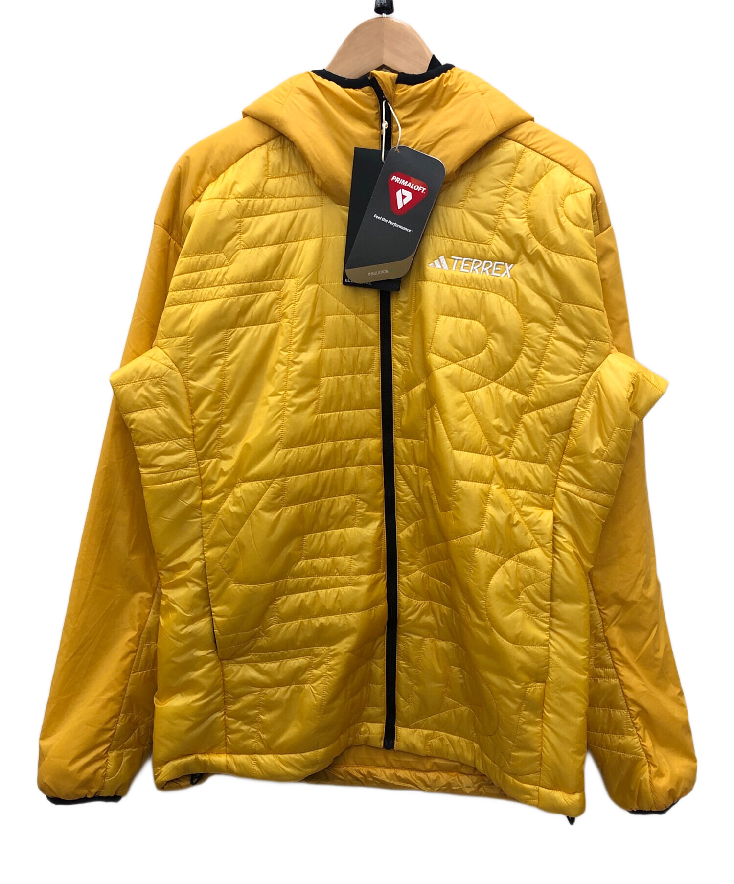 中古・古着通販】adidas (アディダス) 中綿ジャケット イエロー サイズ 