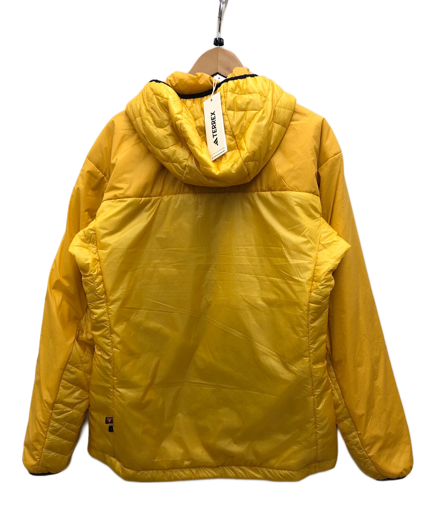 ADIDAS アディダス フード付き 中綿 ジャケット L イエロー ゴルフ