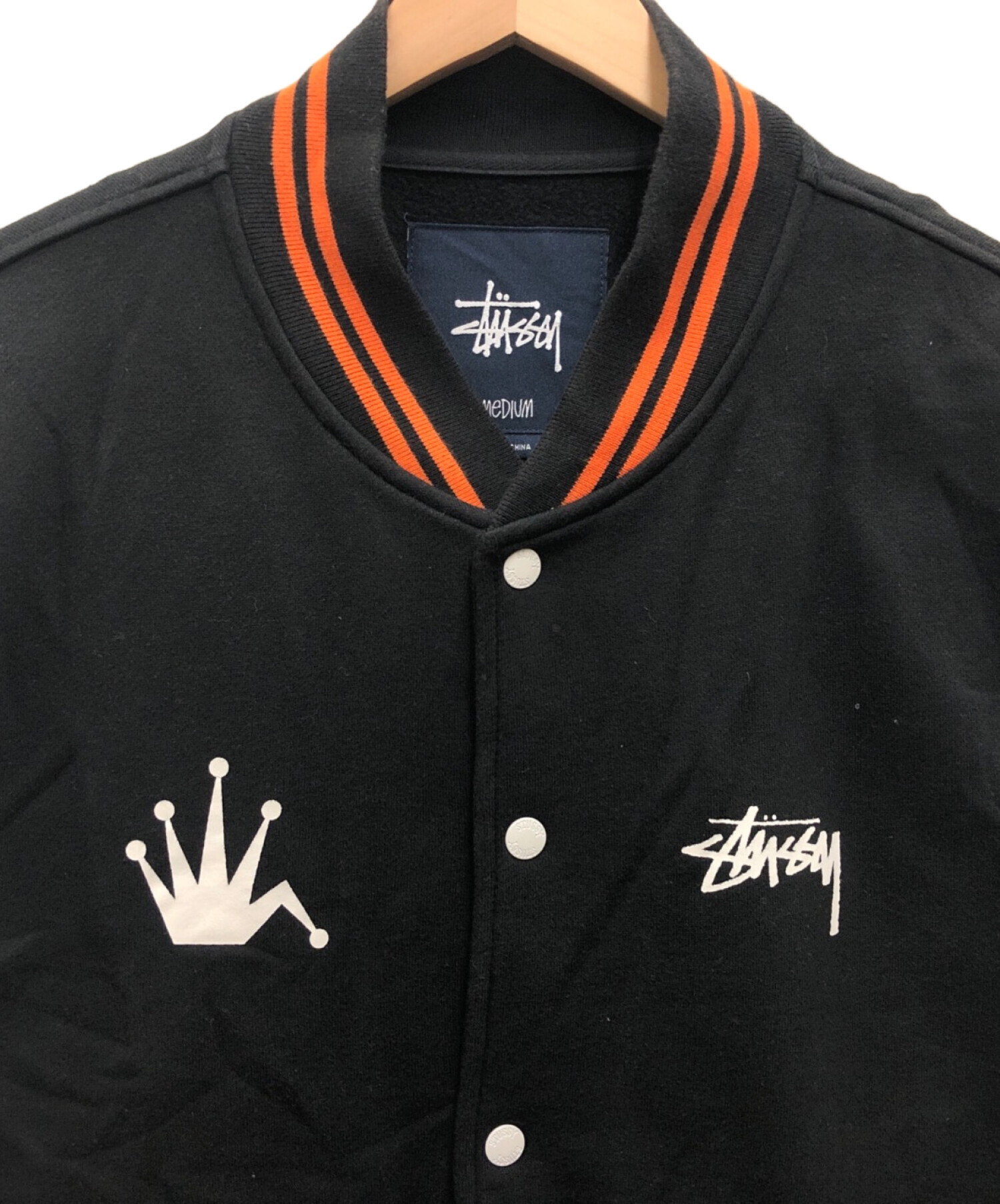 中古・古着通販】stussy (ステューシー) コットンスタジャン ブラック