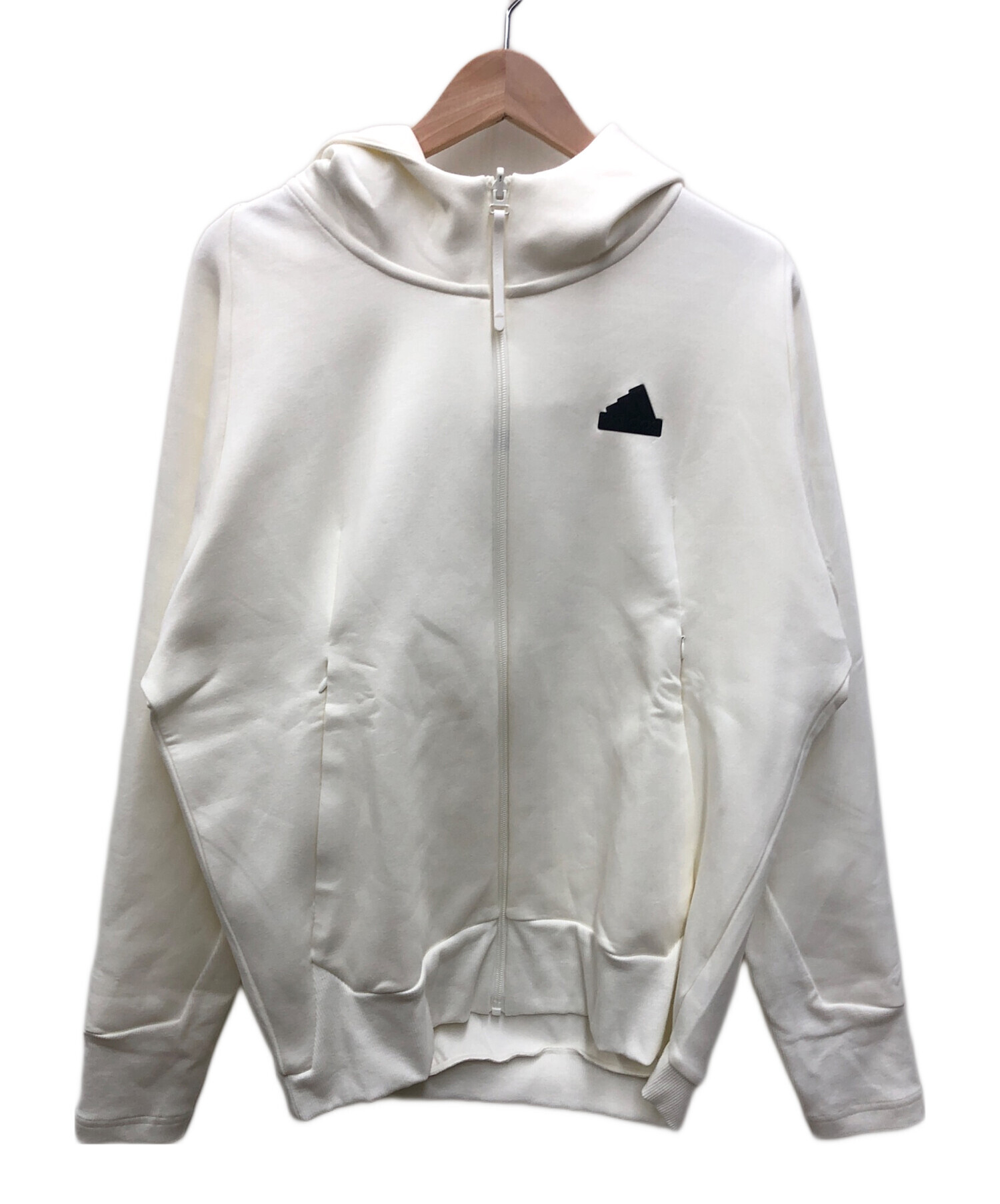 2点アディダスオリジナルス adidasスウェット パーカー L ホワイト白古着 中古・古着通販】adidas (アディダス) ジップパーカー ホワイト サイズ