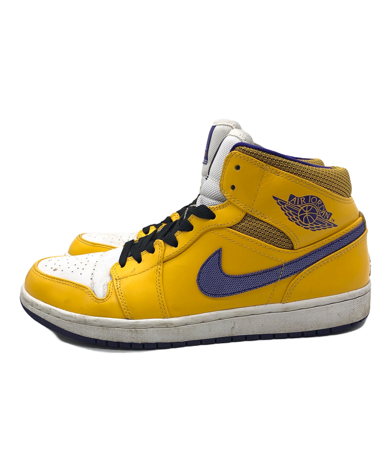 中古・古着通販】NIKE (ナイキ) ハイカットスニーカー イエロー 