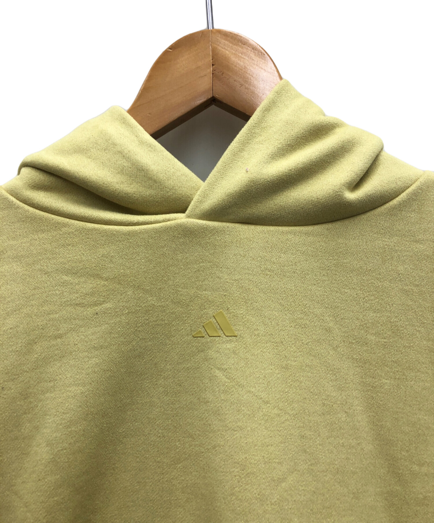 中古・古着通販】adidas (アディダス) プルオーバーパーカー イエロー 