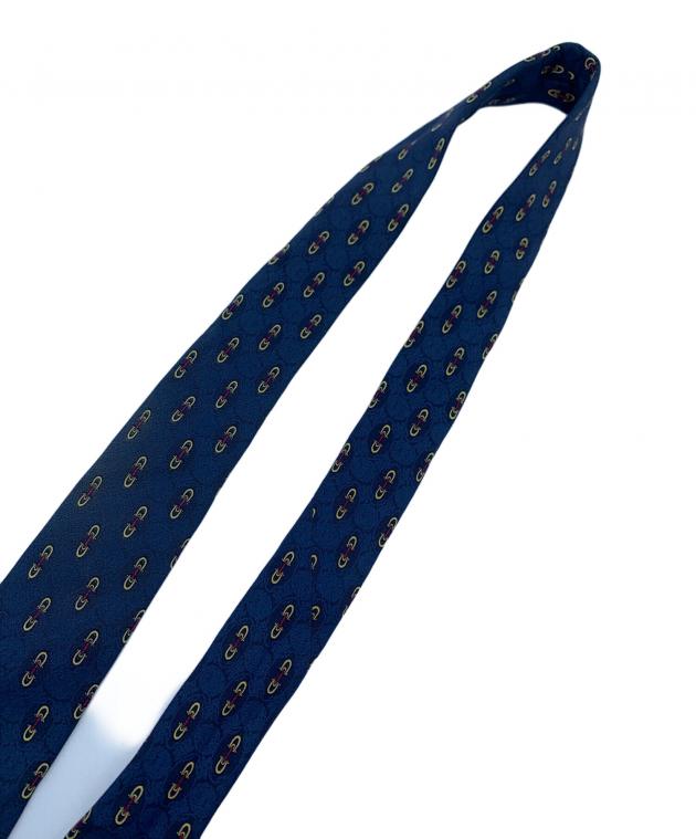 新品未使用タグ付き　GUCCI グッチ　ネクタイ　ネイビー 中古・古着通販】GUCCI (グッチ) ネクタイ ネイビー サイズ:ー