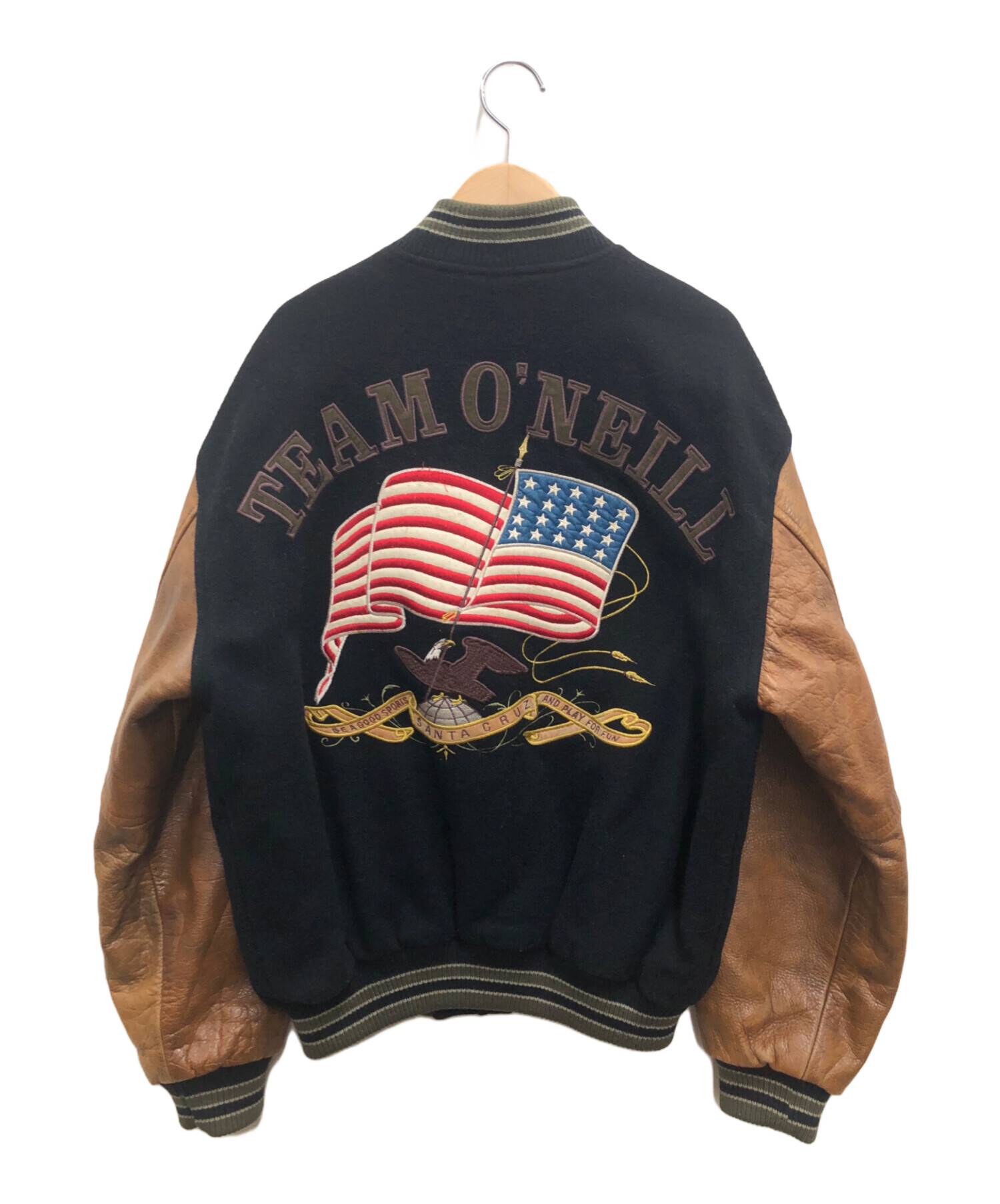 中古・古着通販】O'NEILL (オニール) レザー切替スタジャン 中古・古着通販】O'NEILL (オニール) レザー切替スタジャン