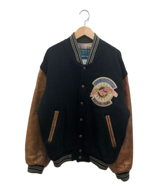 中古・古着通販】O'NEILL (オニール) レザー切替スタジャン 中古・古着通販】O'NEILL (オニール) レザー切替スタジャン