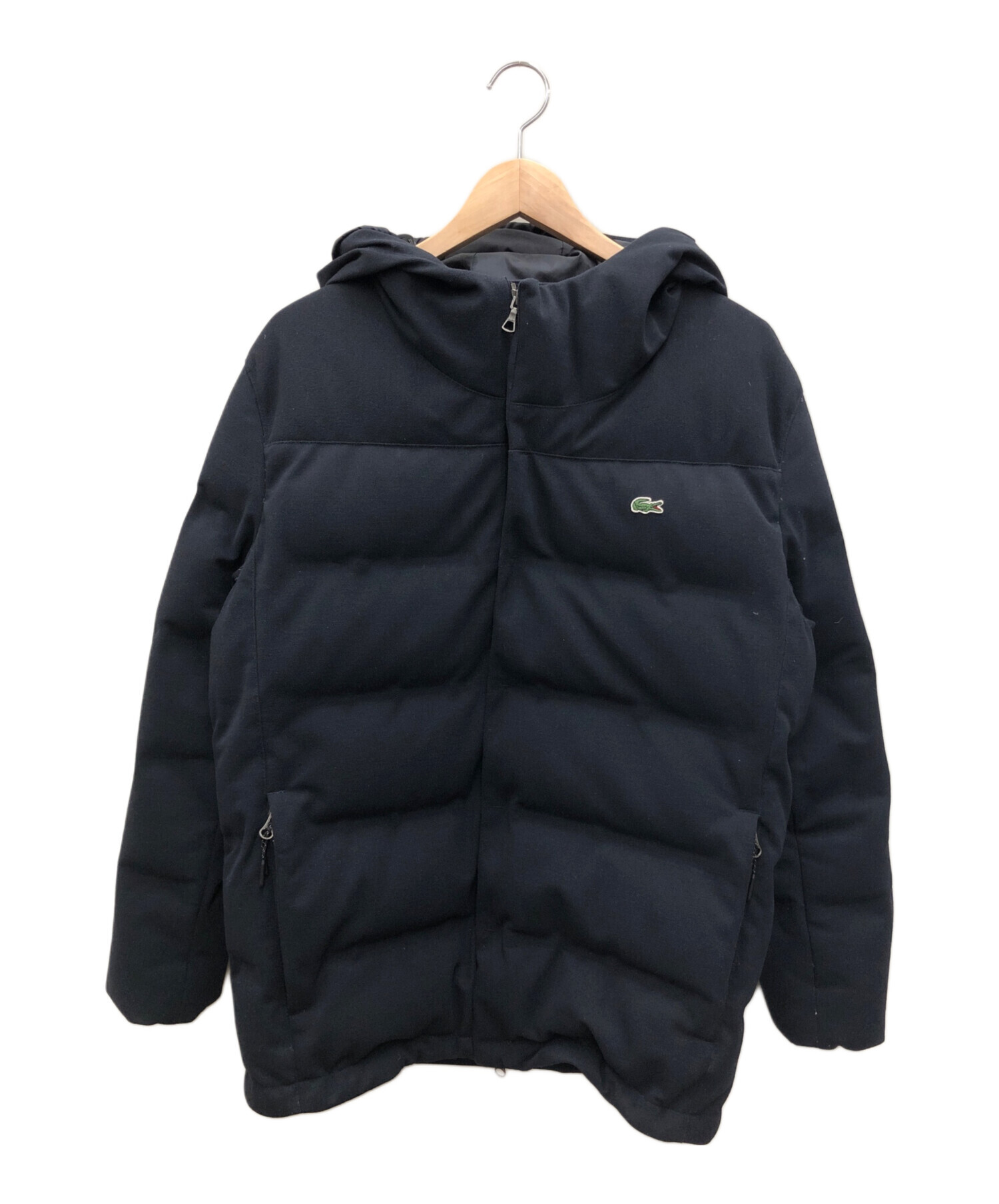 中古・古着通販】LACOSTE (ラコステ) ピケダウンジャケット ネイビー