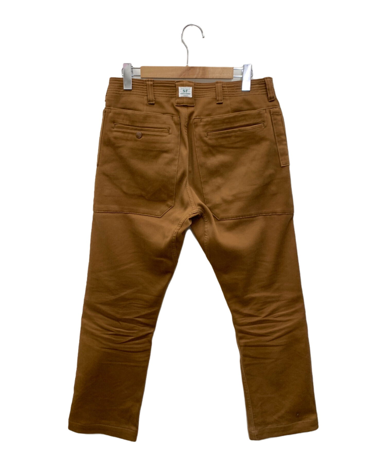 中古・古着通販】SASSAFRAS (ササフラス) ストレートパンツ ブラウン 