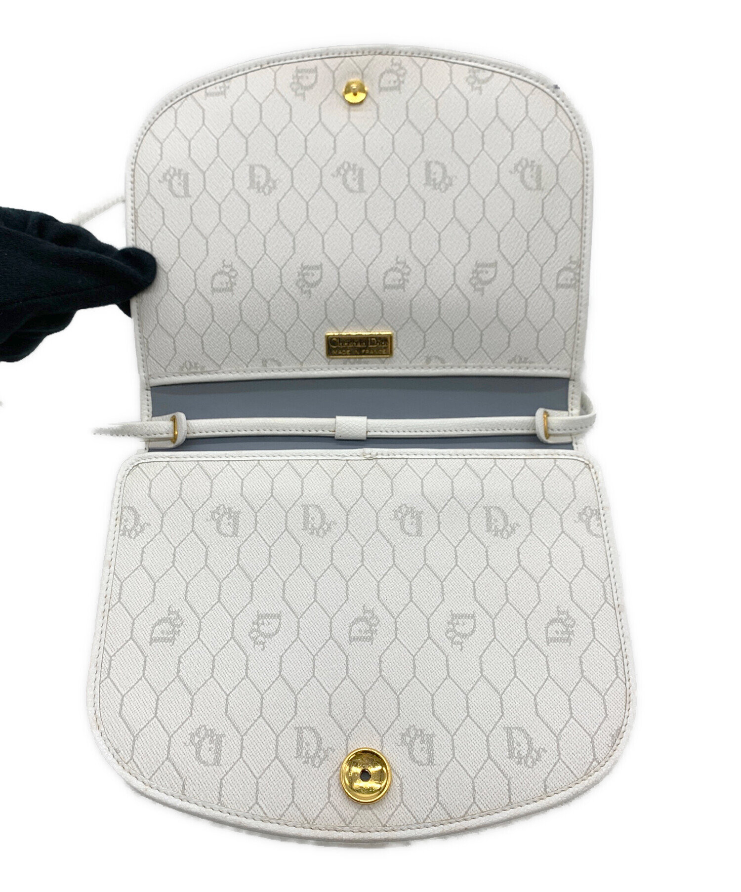 Christian Dior クリスチャンディオール ショルダーバッグ  白 【古着】【中古】【送料無料】 中古・古着通販】Christian Dior (クリスチャン ディオール
