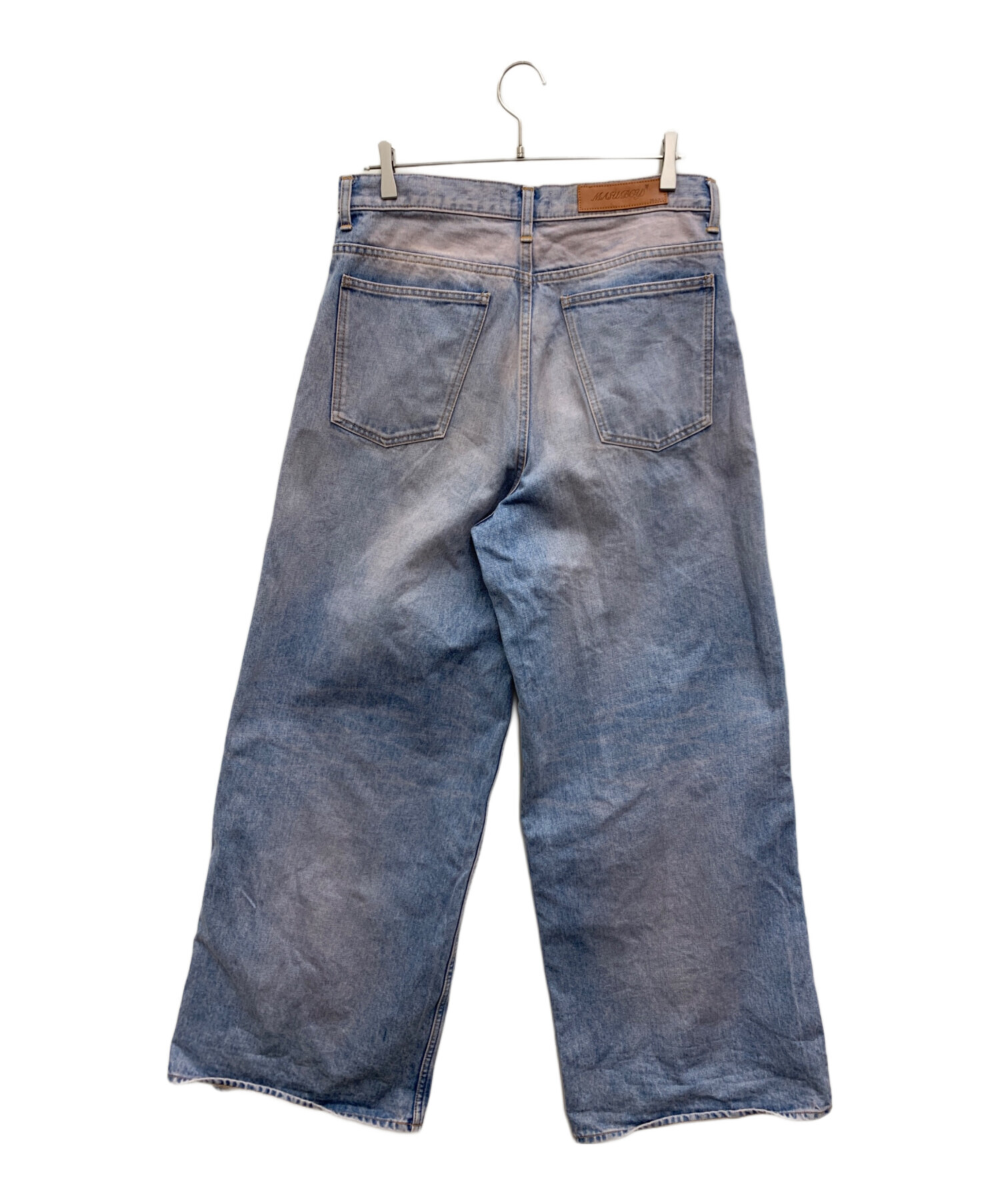 エムエーエスユー masu マーブル デニム パンツ ワイドパンツ M A S U