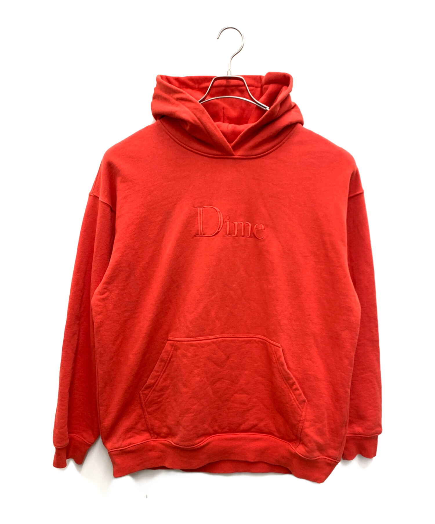 Dime ダイム　刺繍ロゴ　パーカー　レッド　L 値下げ〇 中古・古着通販】Dime (ダイム) プルオーバーパーカー レッド サイズ