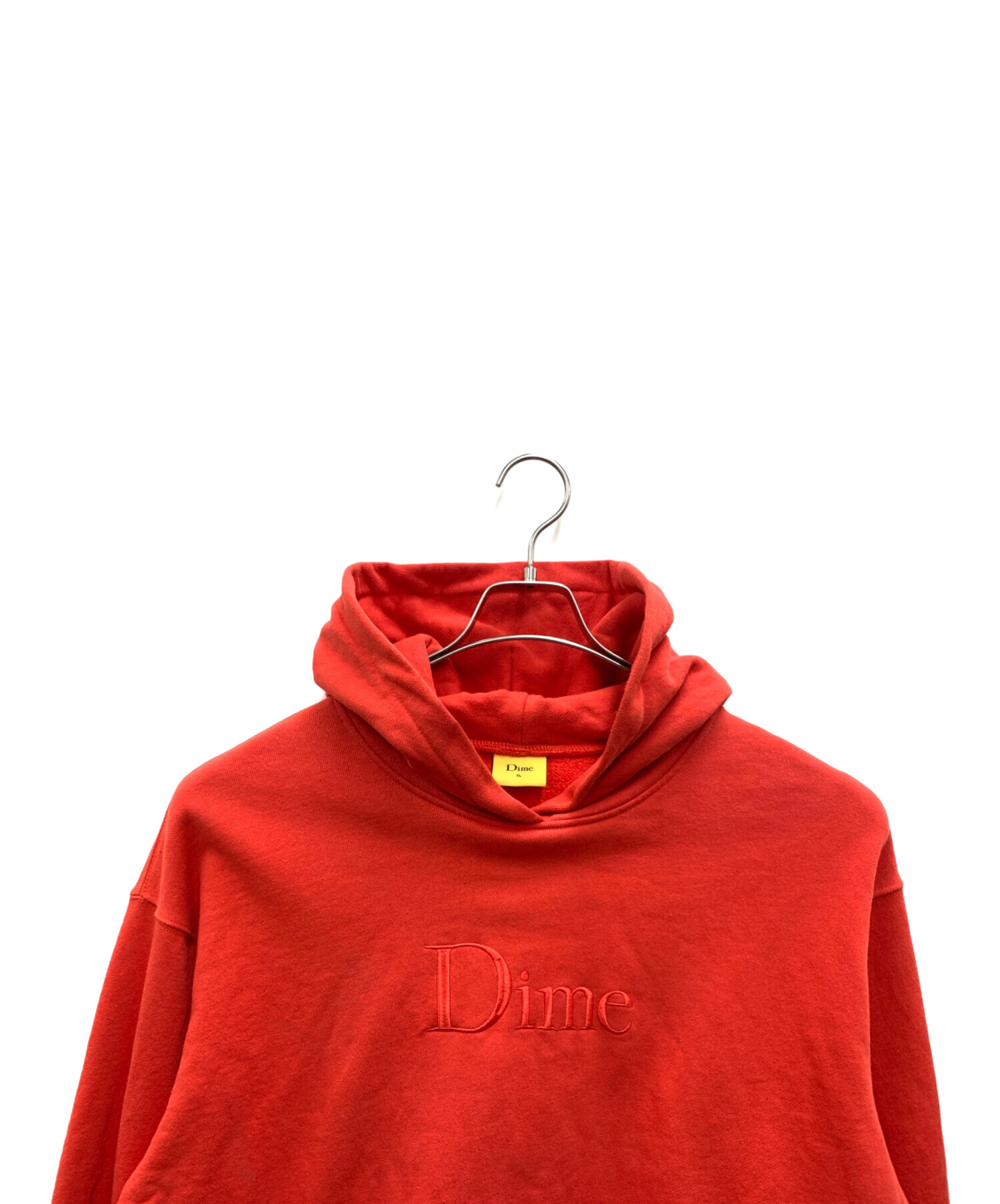 Dime ダイム　刺繍ロゴ　パーカー　レッド　L 値下げ〇 中古・古着通販】Dime (ダイム) プルオーバーパーカー レッド サイズ