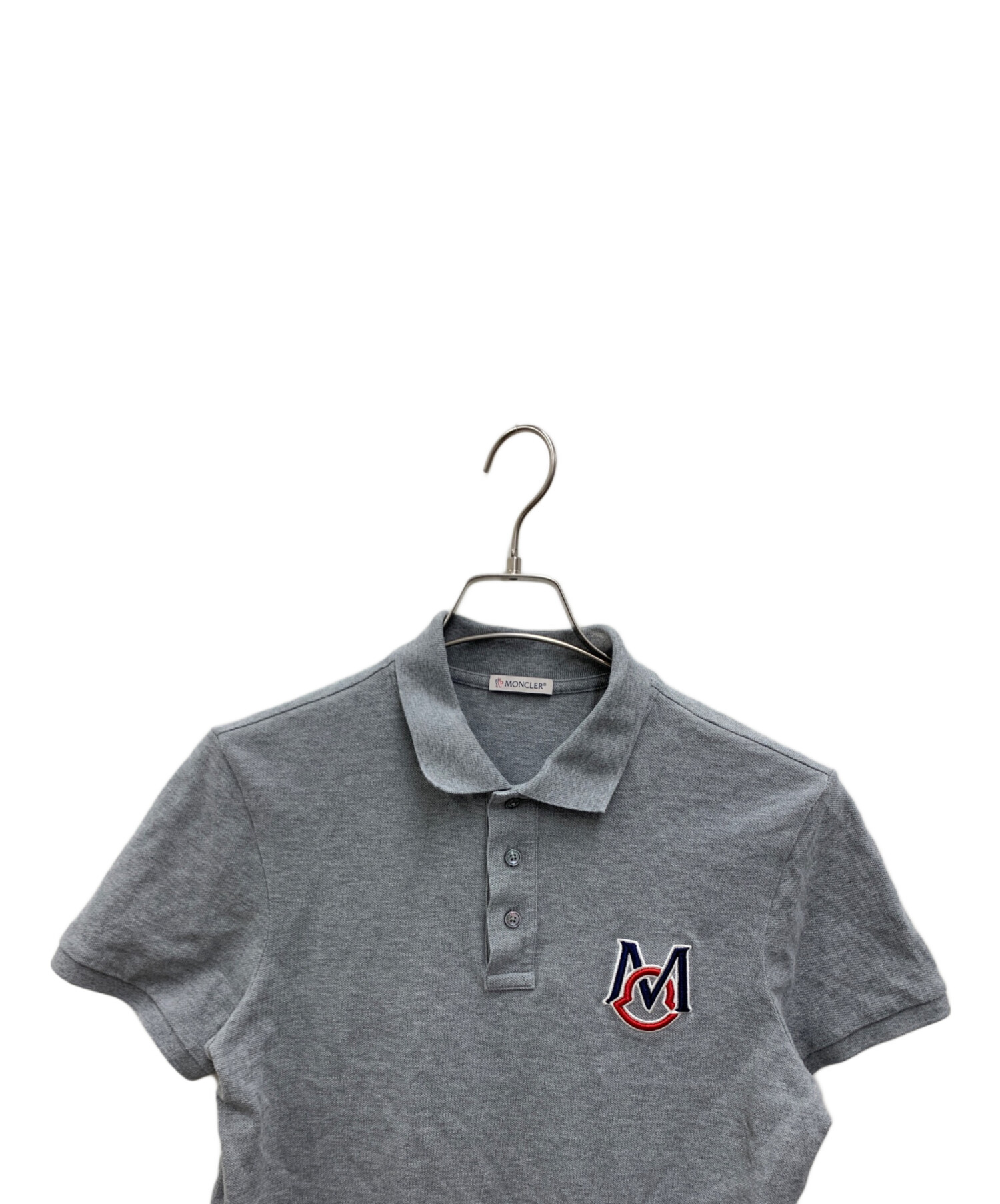 中古・古着通販】MONCLER (モンクレール) ポロシャツ グレー サイズ:S