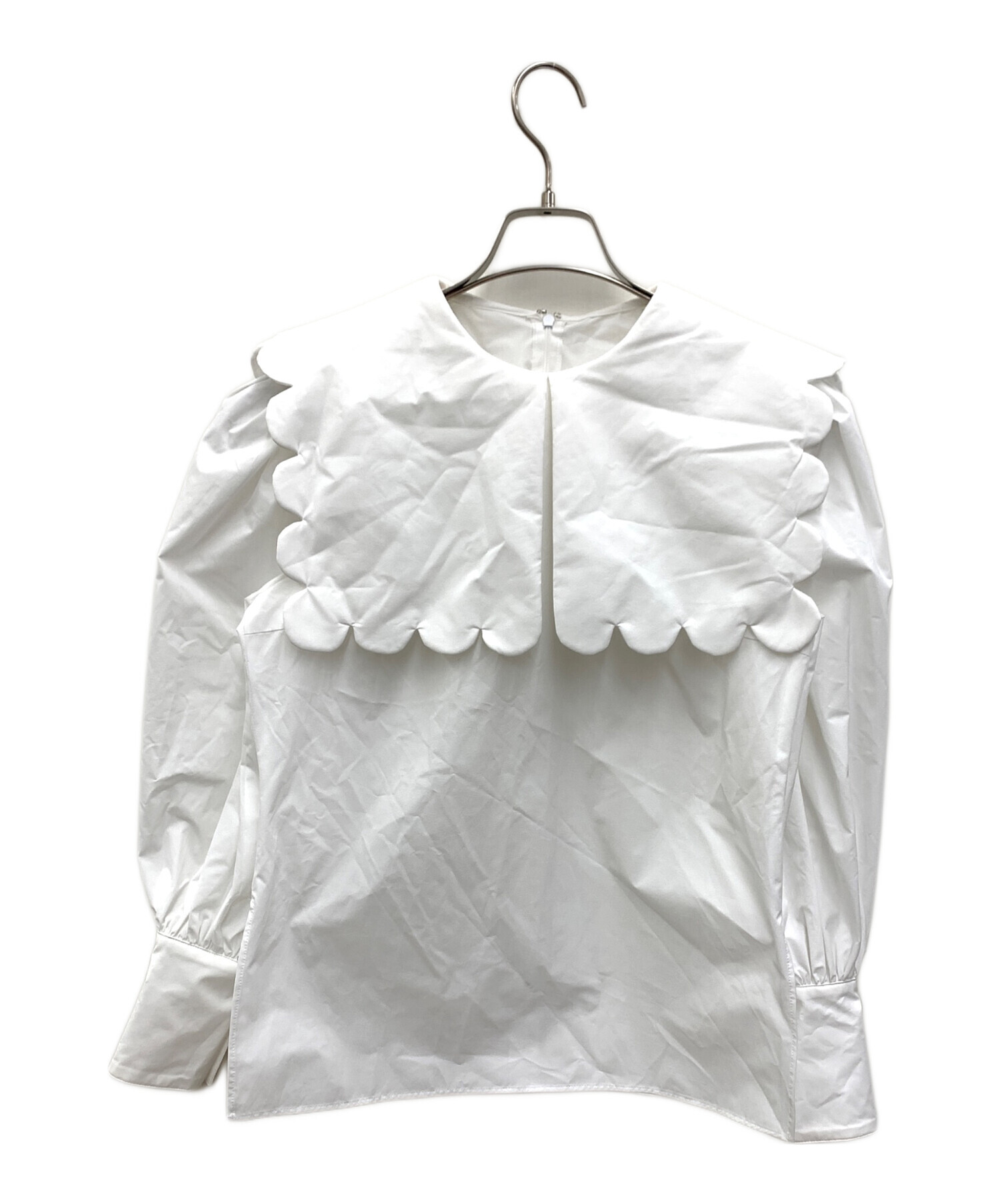 中古・古着通販】cygne (シーニュ) スカラップブラウス ホワイト 