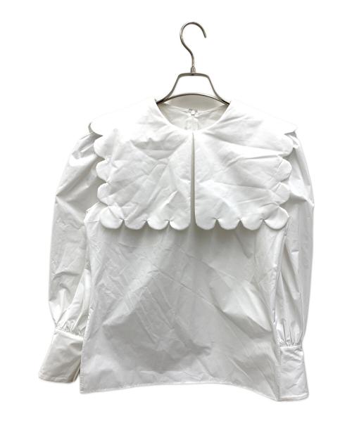 中古・古着通販】cygne (シーニュ) スカラップブラウス ホワイト 