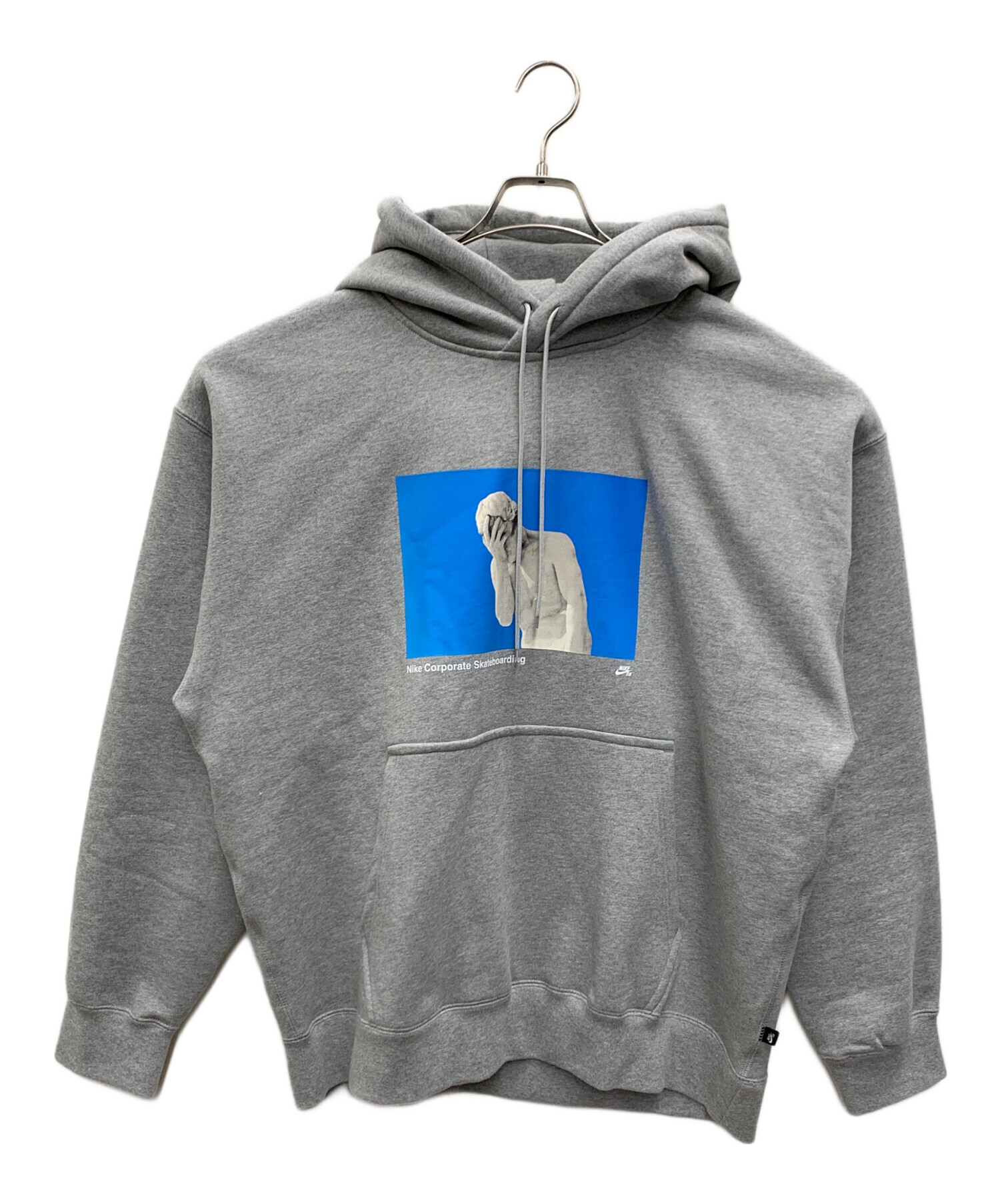 NIKE SB グレー パーカー XXL 美品 NIKE SB パーカー グレー プルオーバー サイズXXL