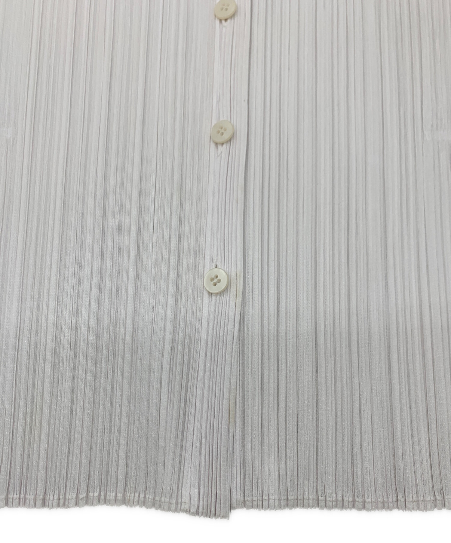 PLEATS PLEASE プリーツプリーズ ブラウス L 白 【古着】【中古】【送料無料】 中古・古着通販】PLEATS PLEASE ISSEY MIYAKE (プリーツプリーズ