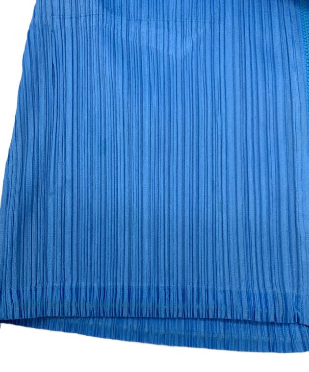 プリーツプリーズ 11AW ショートスリーブプリーツジップアップパーカー 中古・古着通販】PLEATS PLEASE ISSEY MIYAKE (プリーツプリーズ