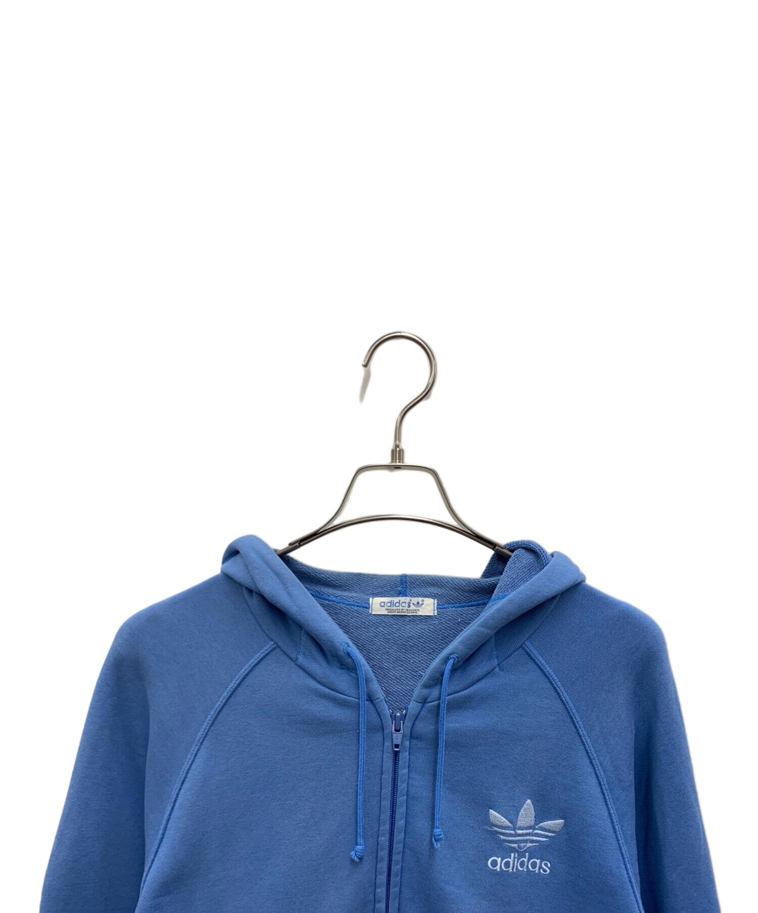 中古・古着通販】adidas (アディダス) ジップパーカー スカイブルー