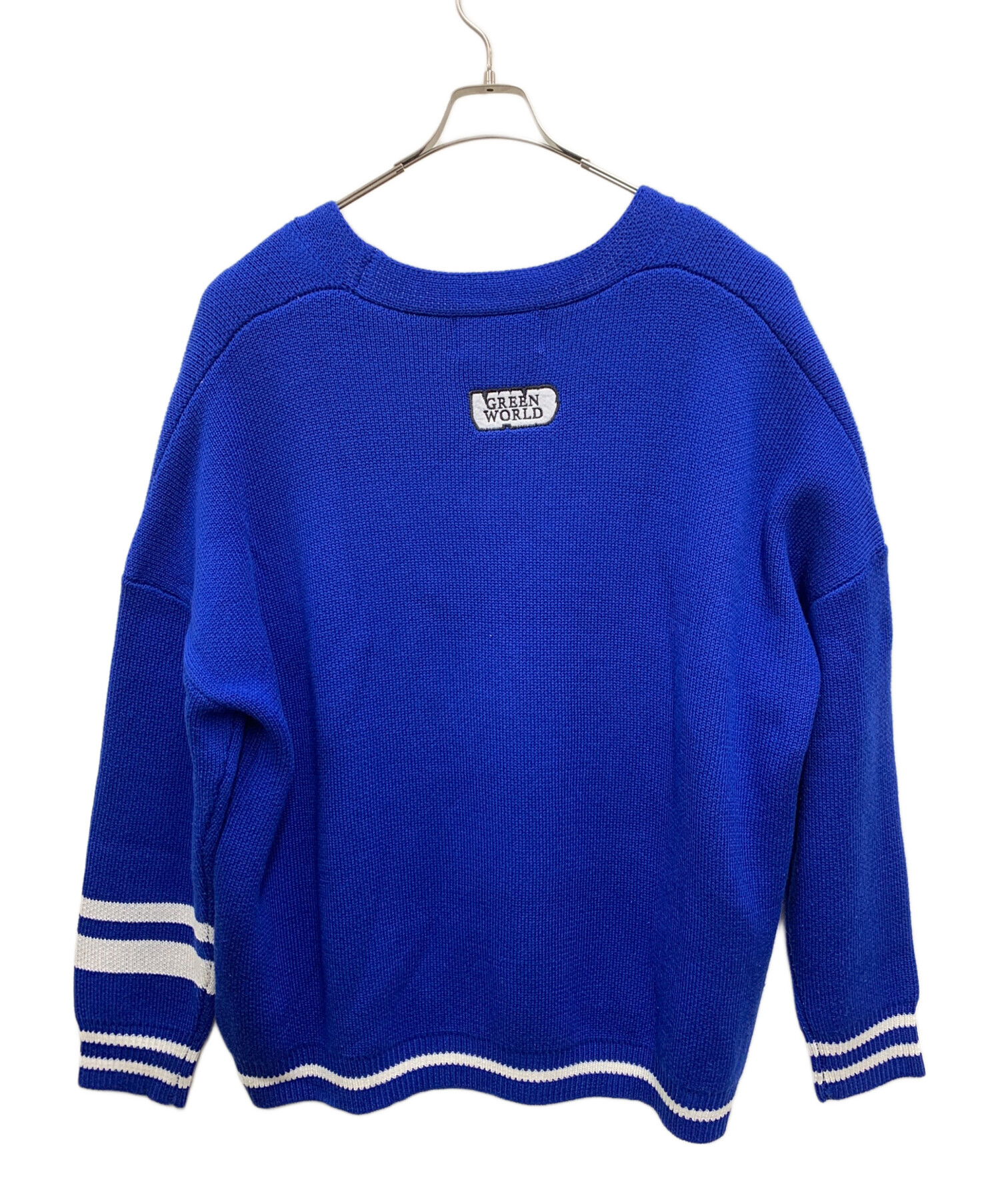 中古・古着通販】MAMC (エムエーエムシー) ニットカーディガン ブルー 
