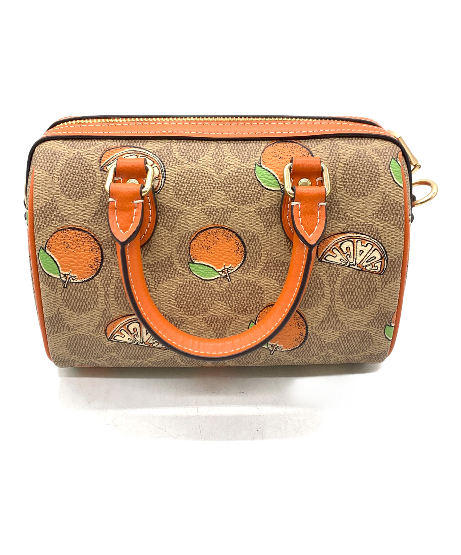 中古・古着通販】COACH (コーチ) 2WAYバッグ ブラウン×オレンジ 