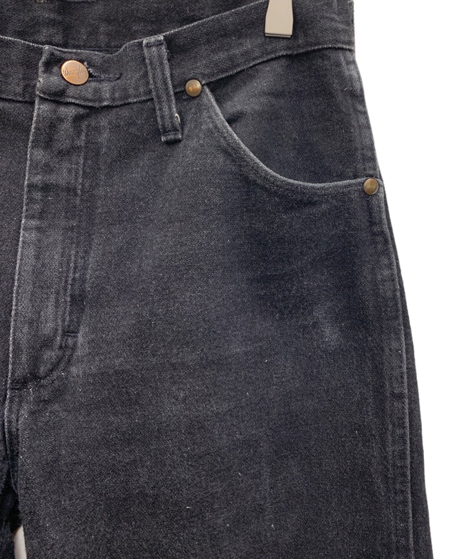中古・古着通販】Wrangler (ラングラー) ブラックデニムパンツ