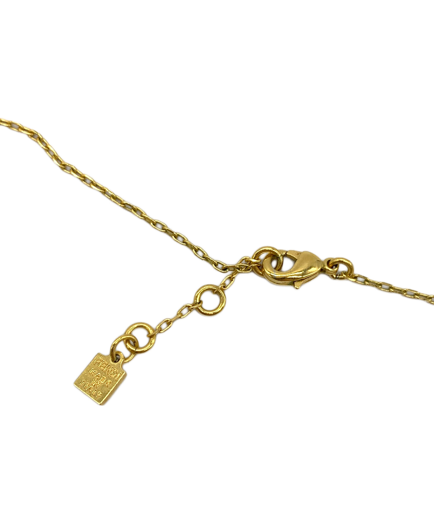 中古・古着通販】FENDI (フェンディ) キューブネックレス ブラック 
