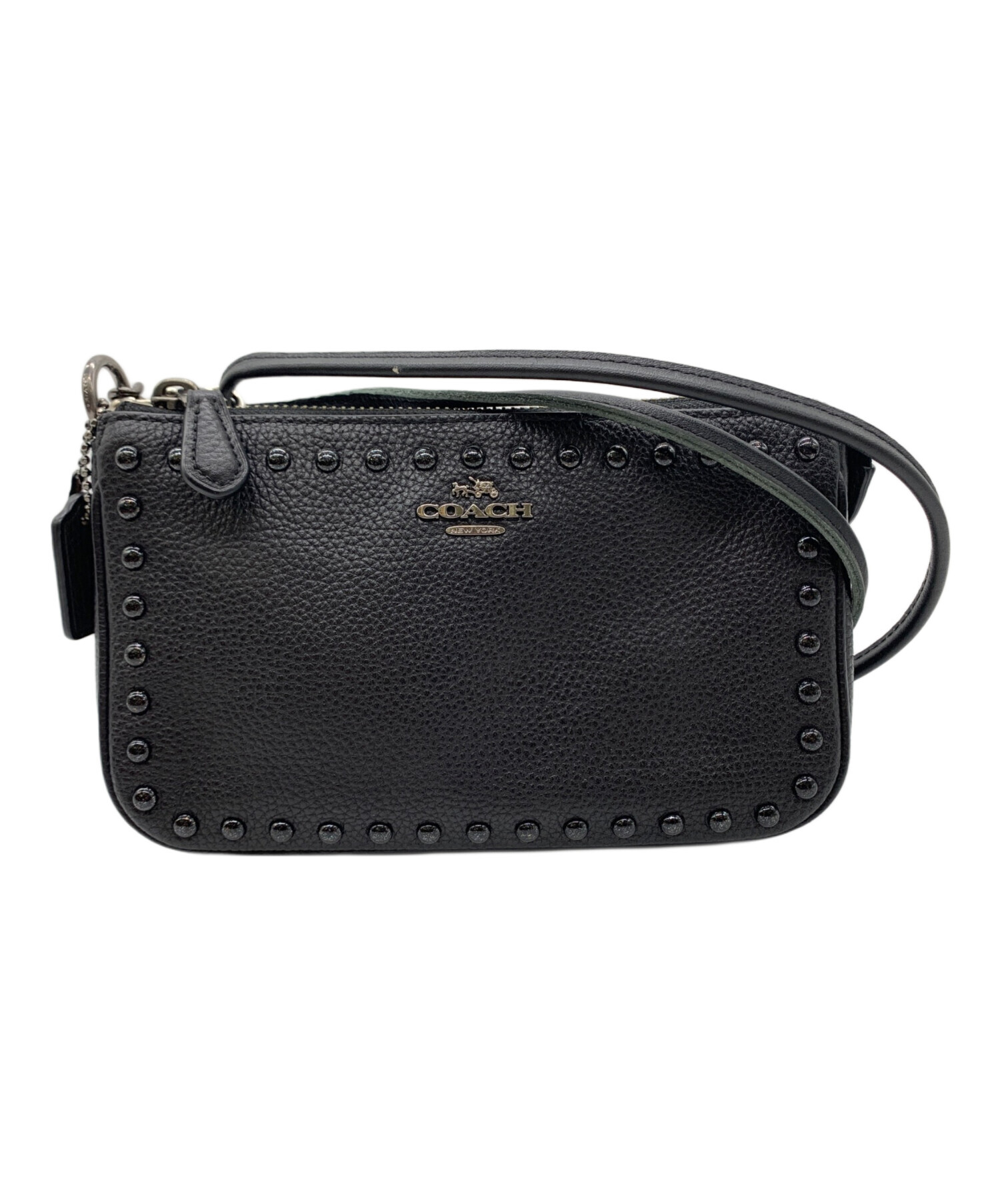 中古・古着通販】COACH (コーチ) ミニショルダーバッグ ブラック 