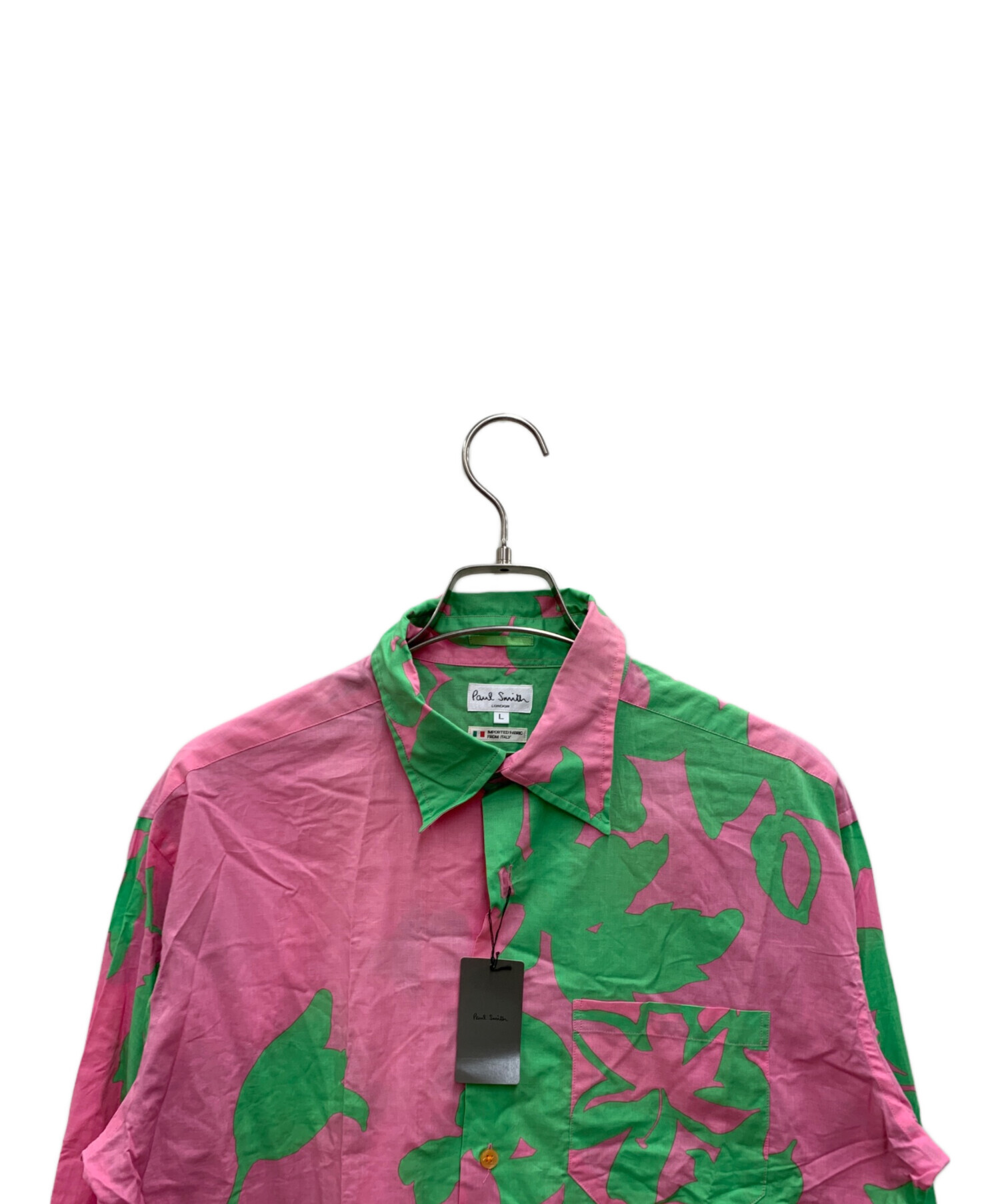 中古・古着通販】Paul Smith (ポールスミス) 柄シャツ ピンク×グリーン