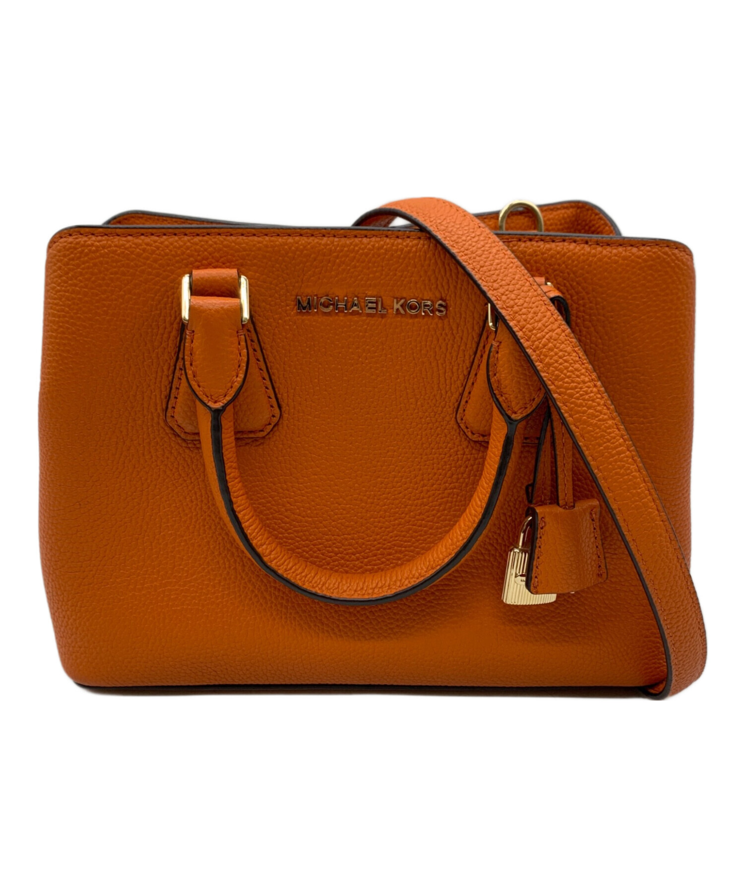 MICHAEL KORS オレンジ トートバッグ 2WAY ショルダーバッグ 中古・古着通販】MICHAEL KORS (マイケルコース) 2WAYショルダーバッグ
