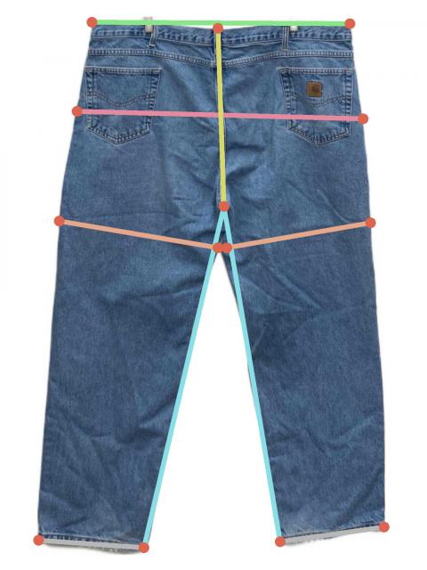 中古・古着通販】CarHartt (カーハート) デニムパンツ インディゴ