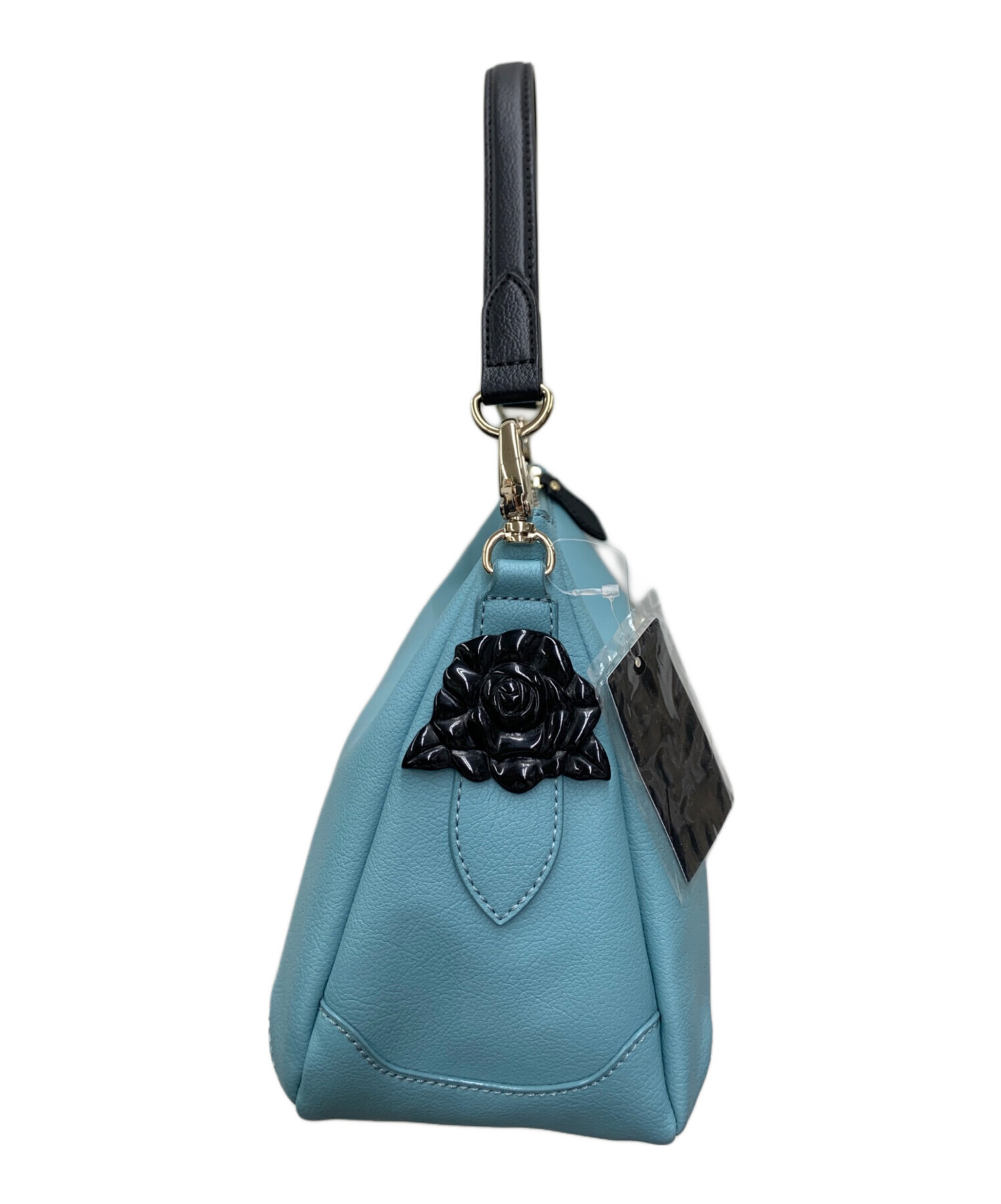 アナスイ ショルダーバッグ 2way ハンドバッグ レザー 水色 ライトブルー 中古・古着通販】ANNA SUI (アナスイ) 2WAYショルダーバッグ ブルー 未