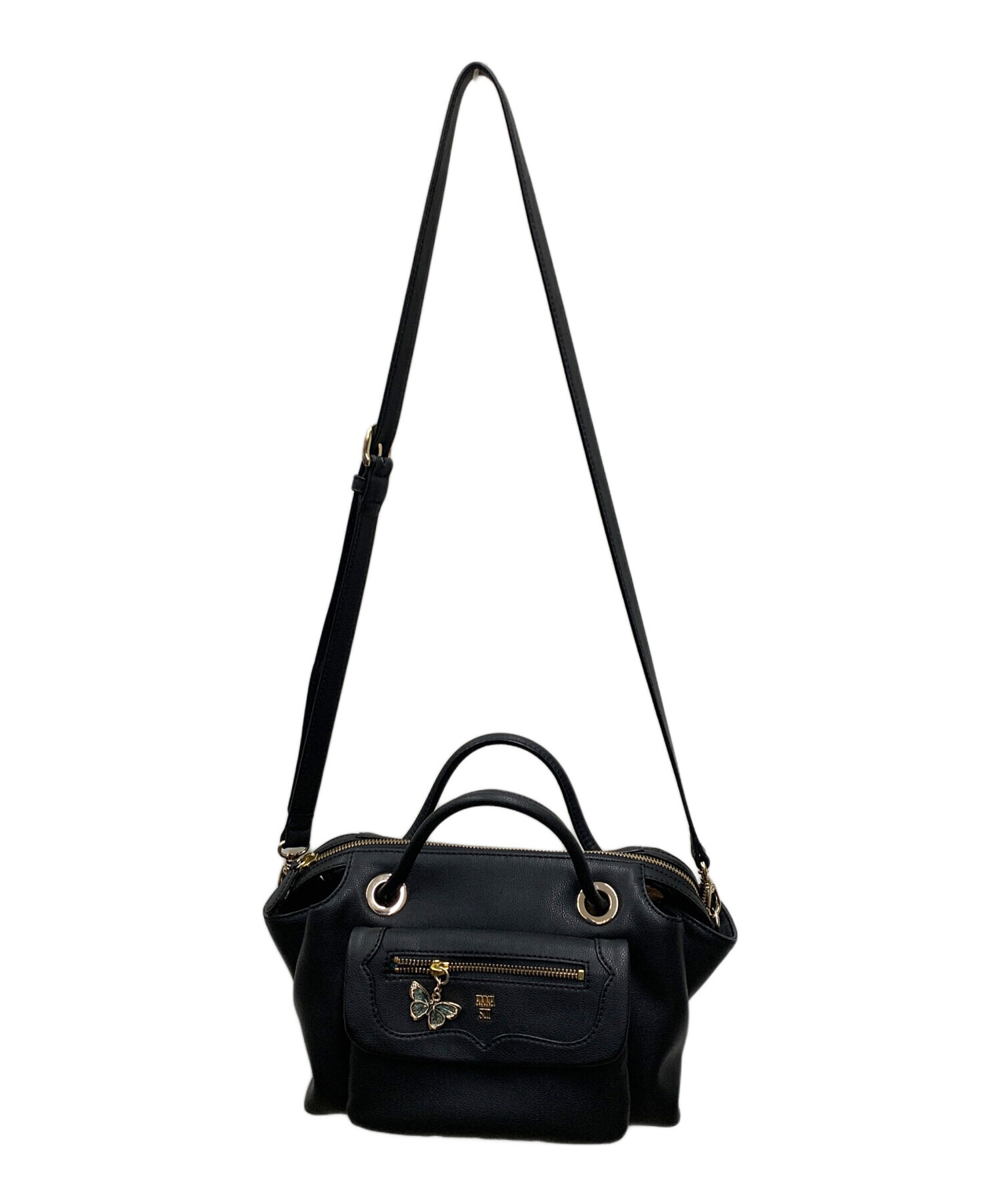 中古・古着通販】ANNA SUI (アナスイ) 2WAYバッグ ブラック｜ブランド 