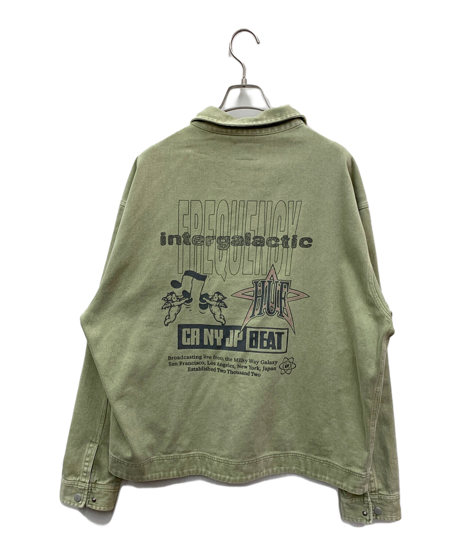 中古・古着通販】HUF (ハフ) ジップアップジャケット グリーン サイズ