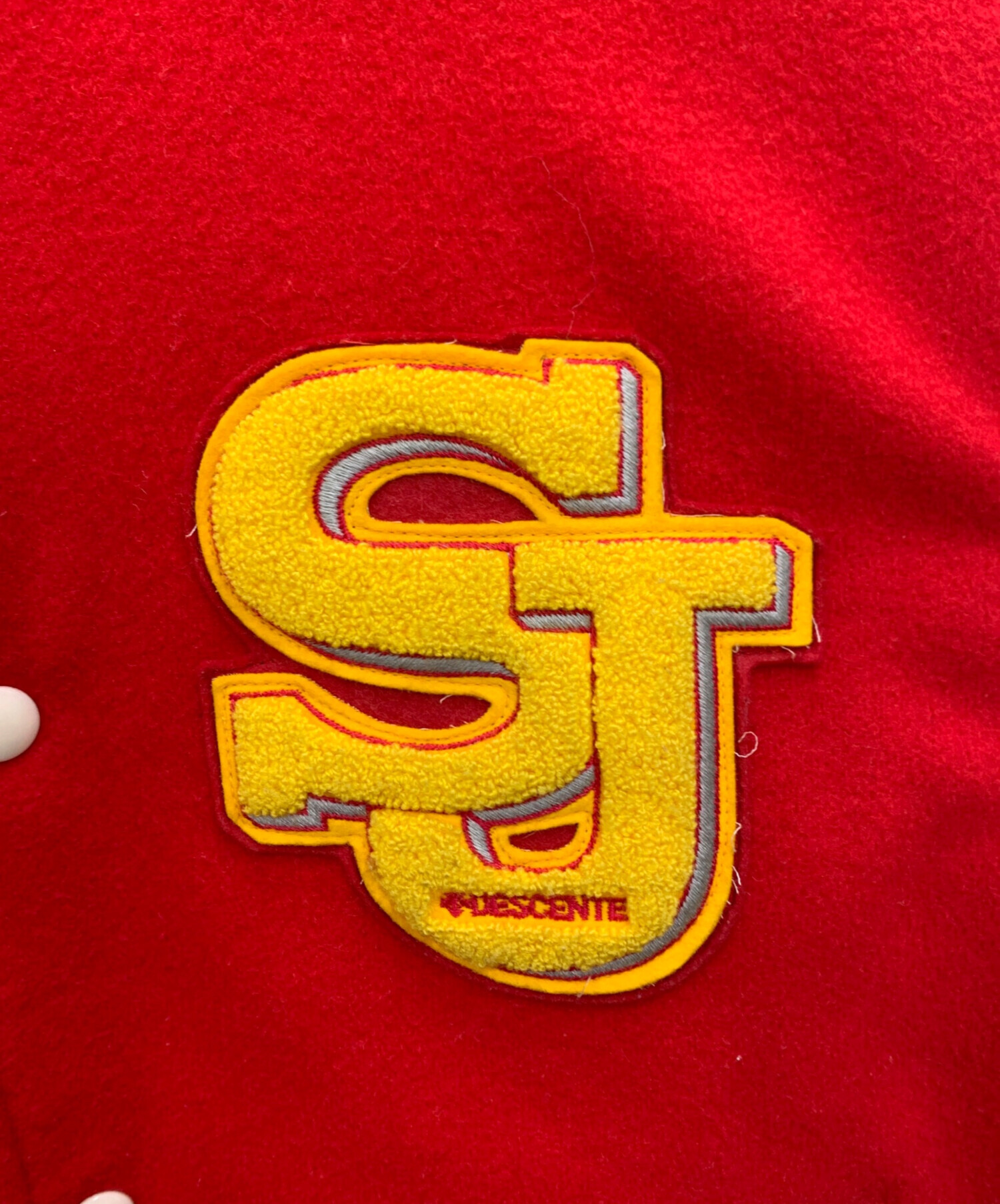 中古・古着通販】DESCENTE (デサント) スタジャン レッド×アイボリー