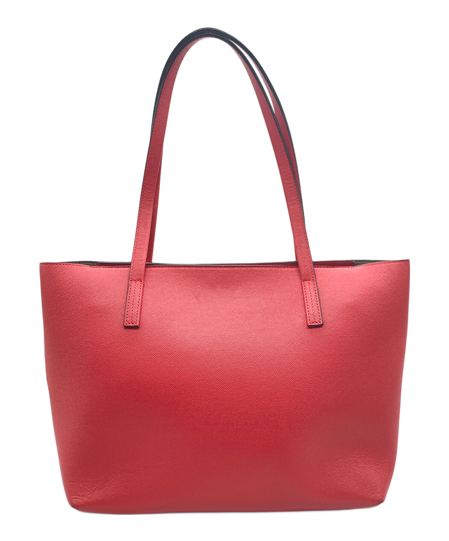 極美品】フルラクロコ型トートバッグ赤A4収納 FURLA フルラ クロコ型 
