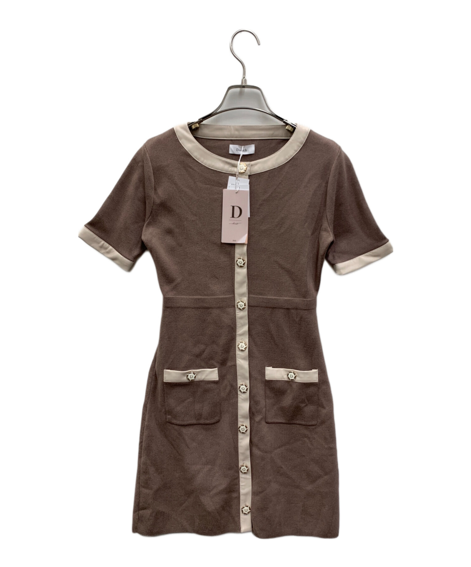 中古・古着通販】Darich (ダーリッチ) ニットワンピース ブラウン