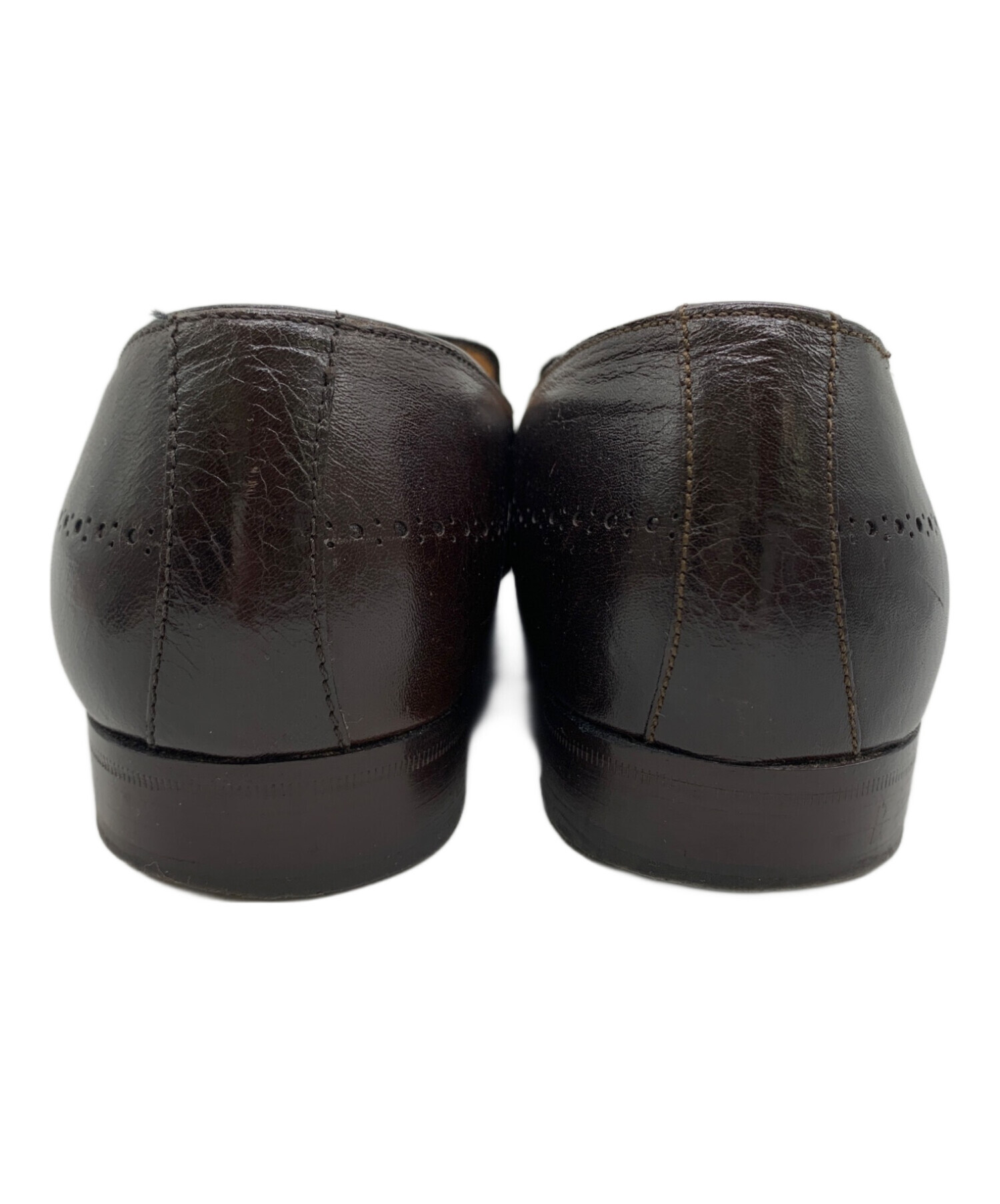 中古・古着通販】LOEWE (ロエベ) レザーシューズ ブラウン サイズ:40 1