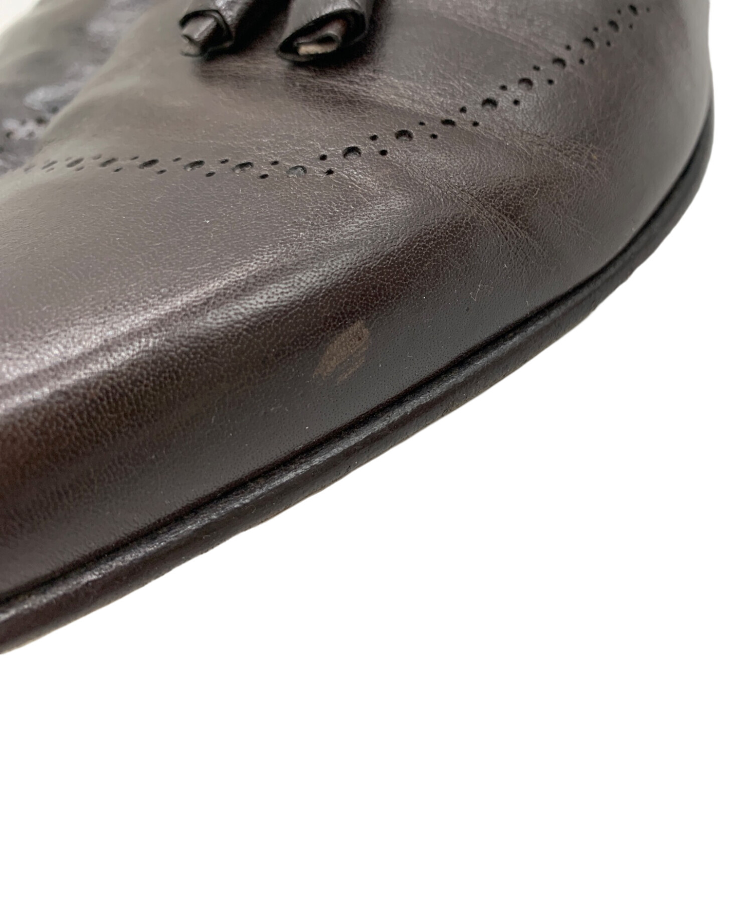 中古・古着通販】LOEWE (ロエベ) レザーシューズ ブラウン サイズ:40 1