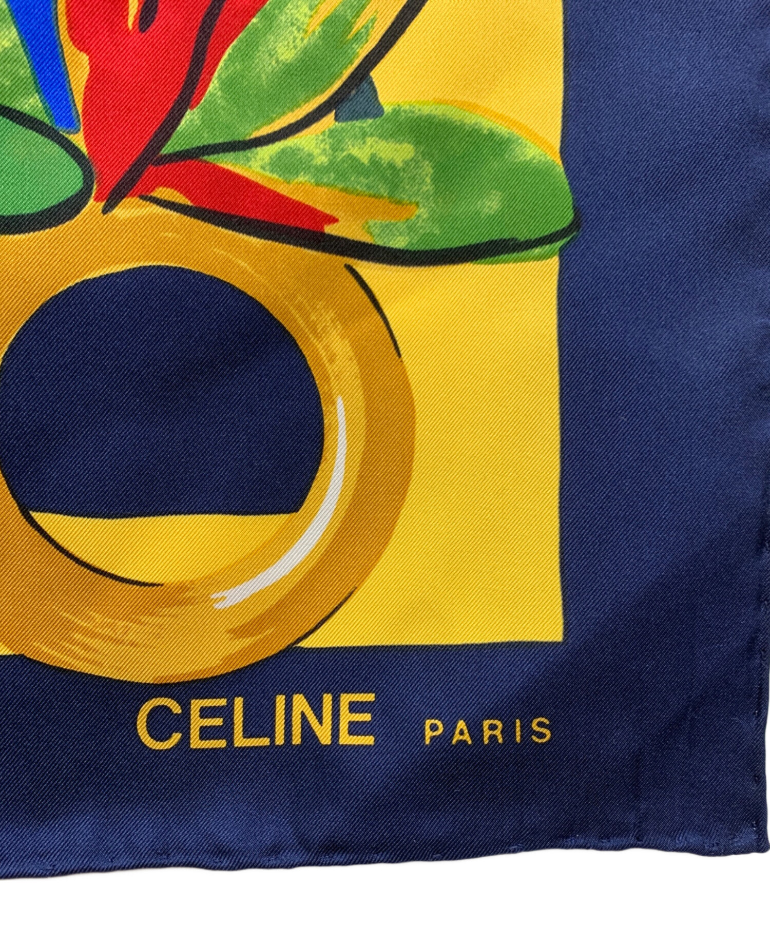 中古・古着通販】CELINE (セリーヌ) シルクスカーフ ブルー｜ブランド