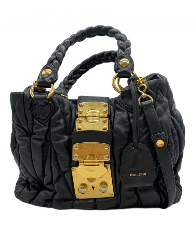 中古・古着通販】MIU MIU (ミュウミュウ) 2WAYバッグ ブラック