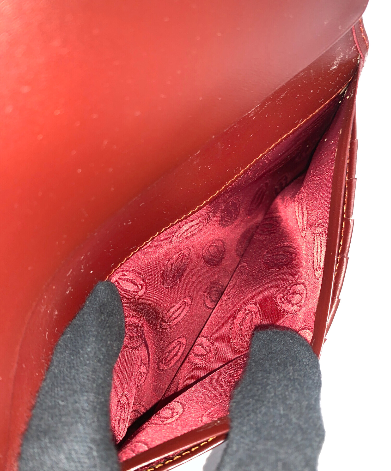 中古・古着通販】Cartier (カルティエ) 札入れ ボルドー｜ブランド